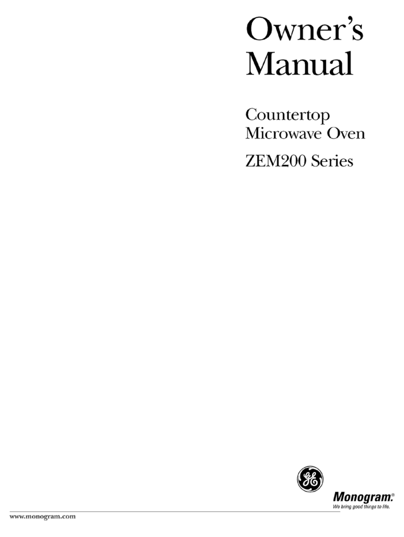 GE Monogram ZEM200 Series User manual GE Monogram ZEM200 Series User manual