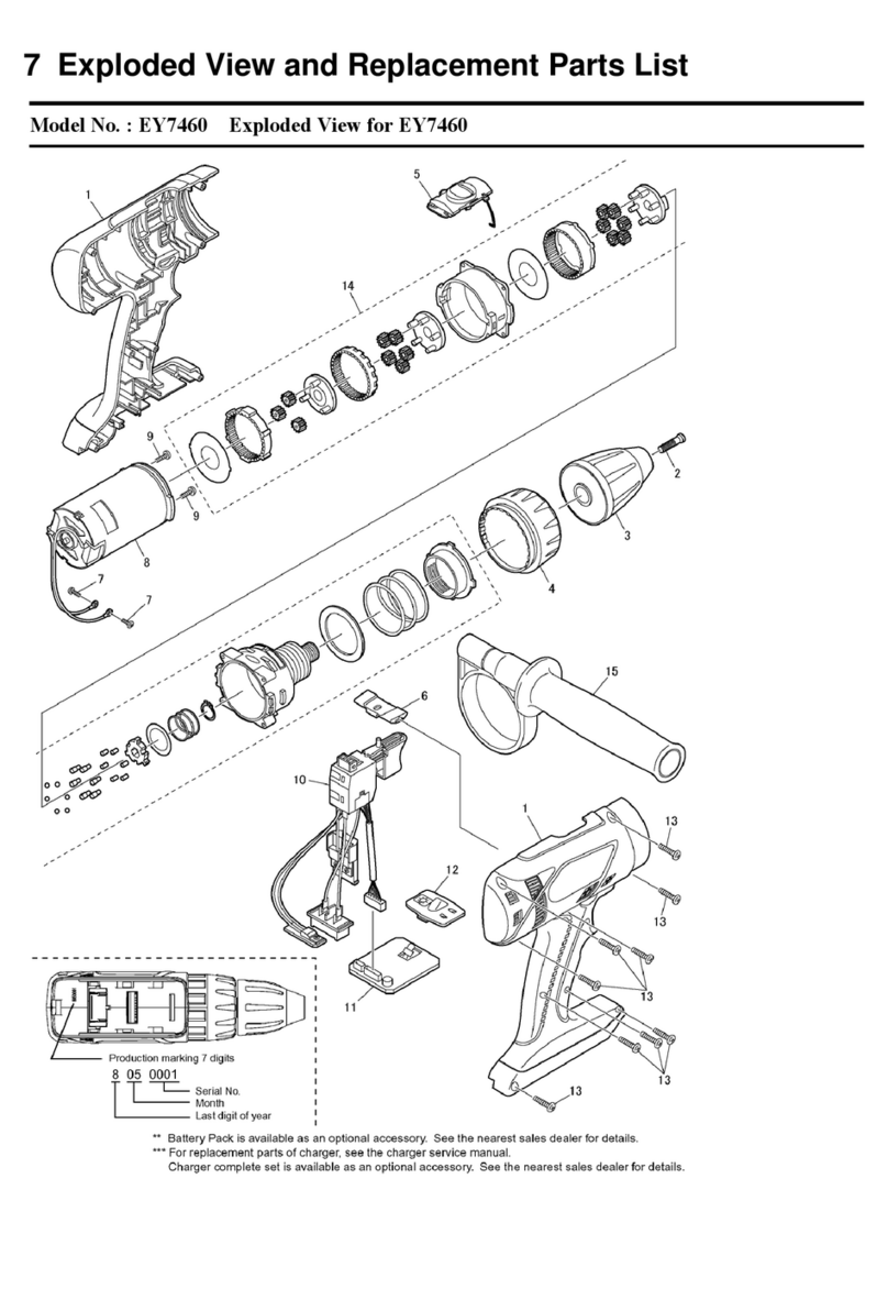Panasonic EY7460 - DRILL DRIVER 21.6V User manual