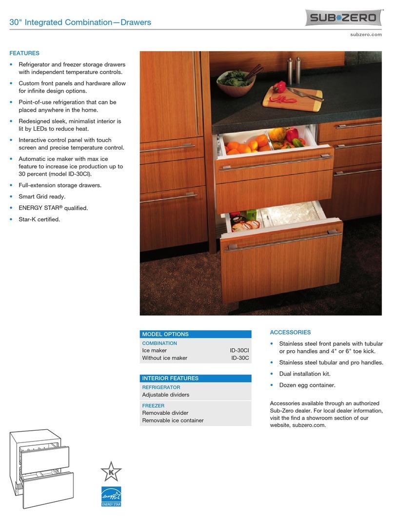 Sub-Zero ID-30CI User manual