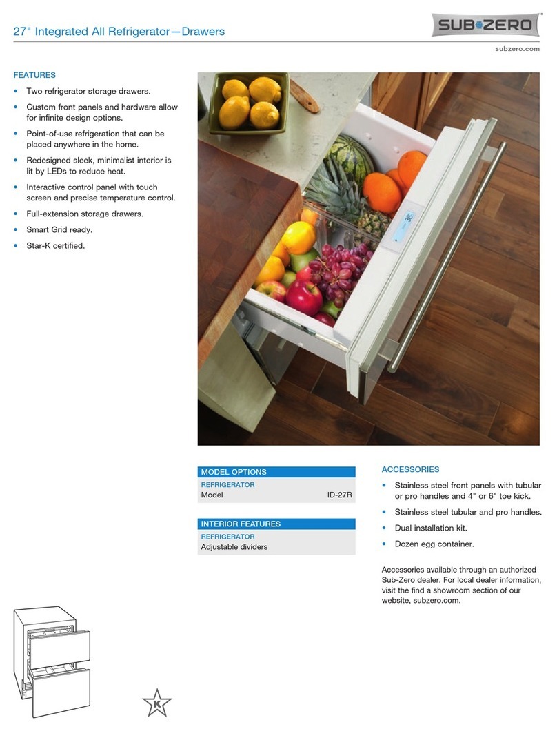 Sub-Zero ID-27R User manual