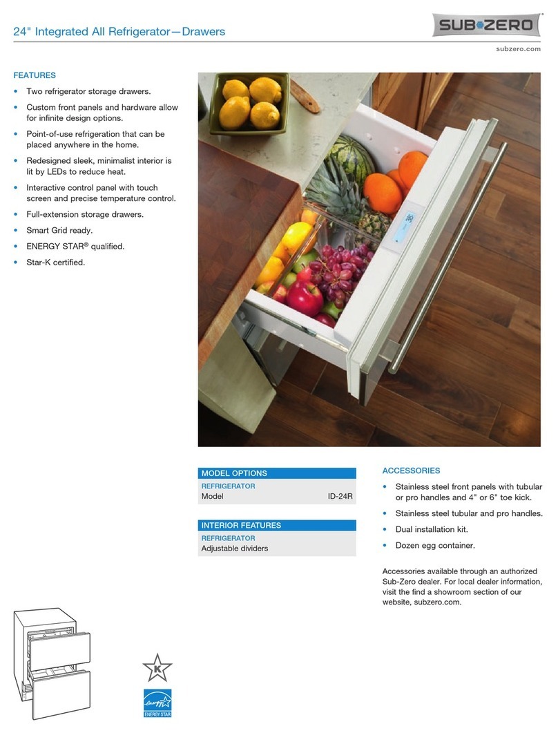 Sub-Zero ID-24R User manual Sub-Zero ID-24R User manual