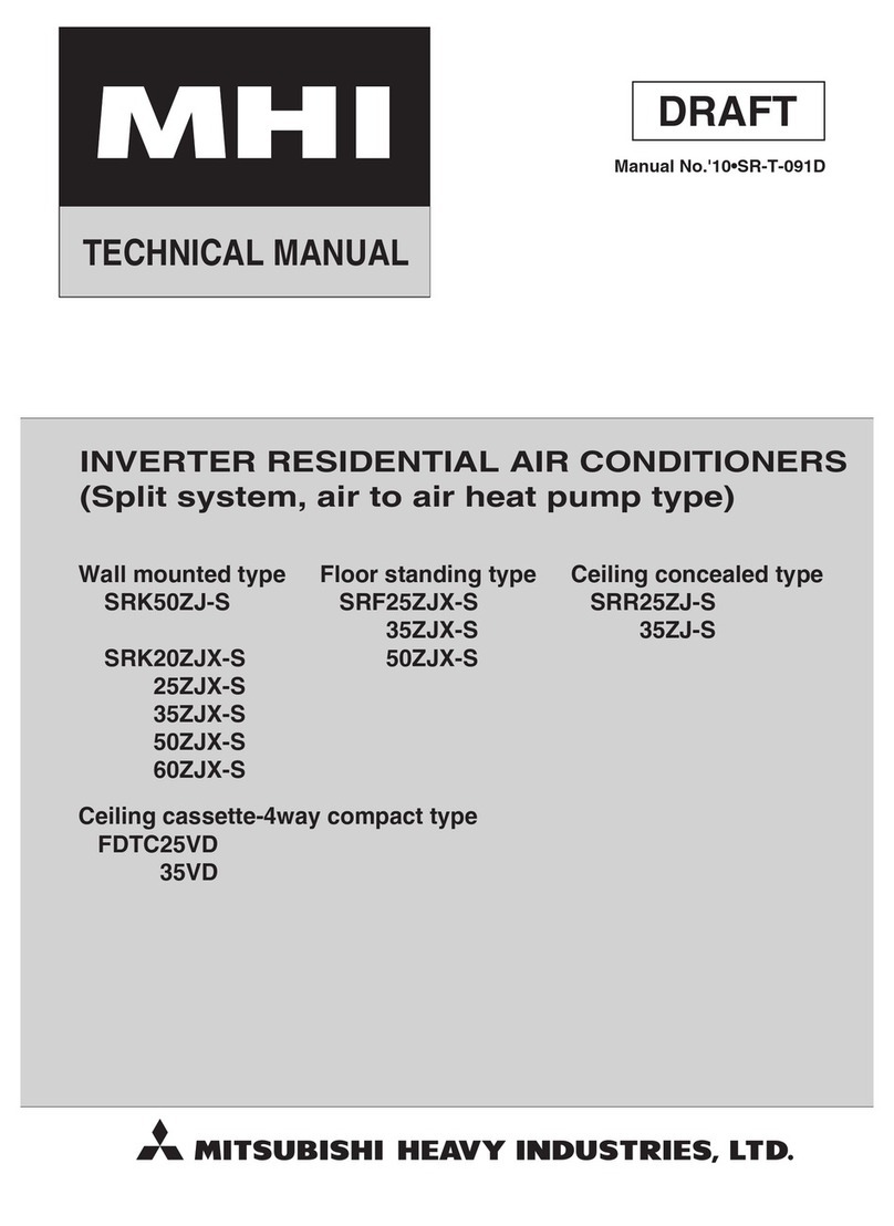 Mitsubishi Heavy Industries SRK50ZJ-S User manual Mitsubishi Heavy Industries SRK50ZJ-S User manual