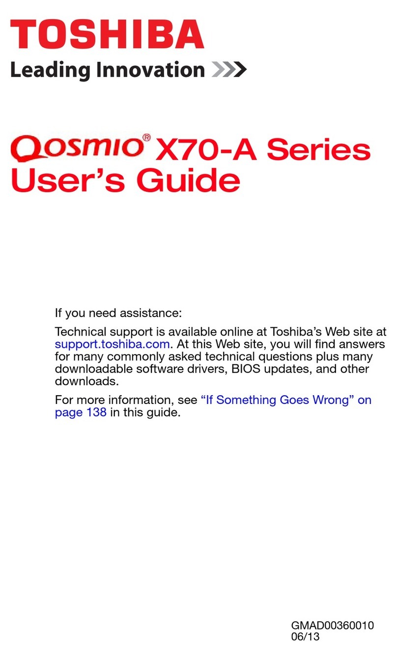 Toshiba Qosmio X70 user guide