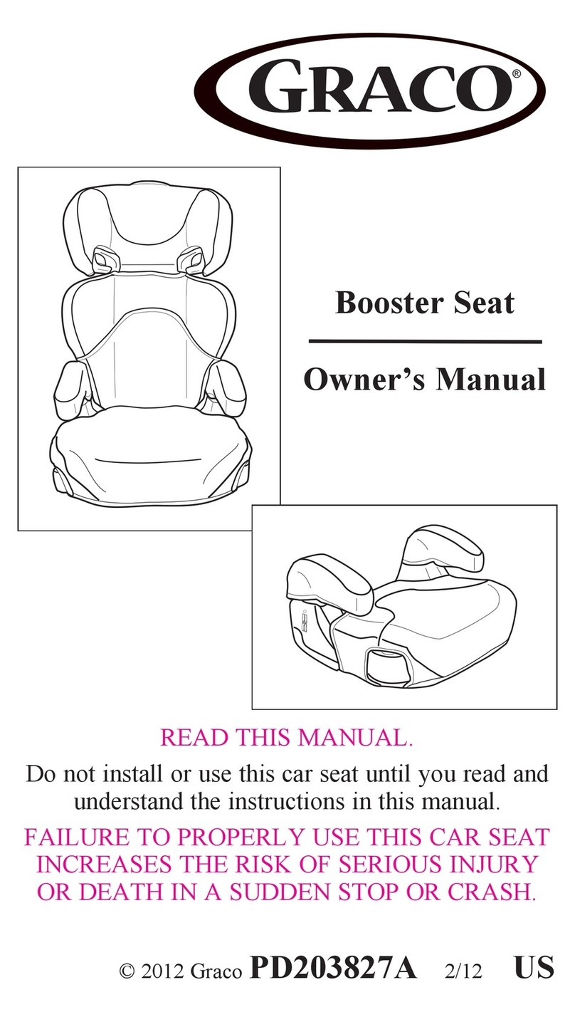 Graco 8E04SPR - No Back Turbo Booster User manual Graco 8E04SPR - No Back Turbo Booster User manual