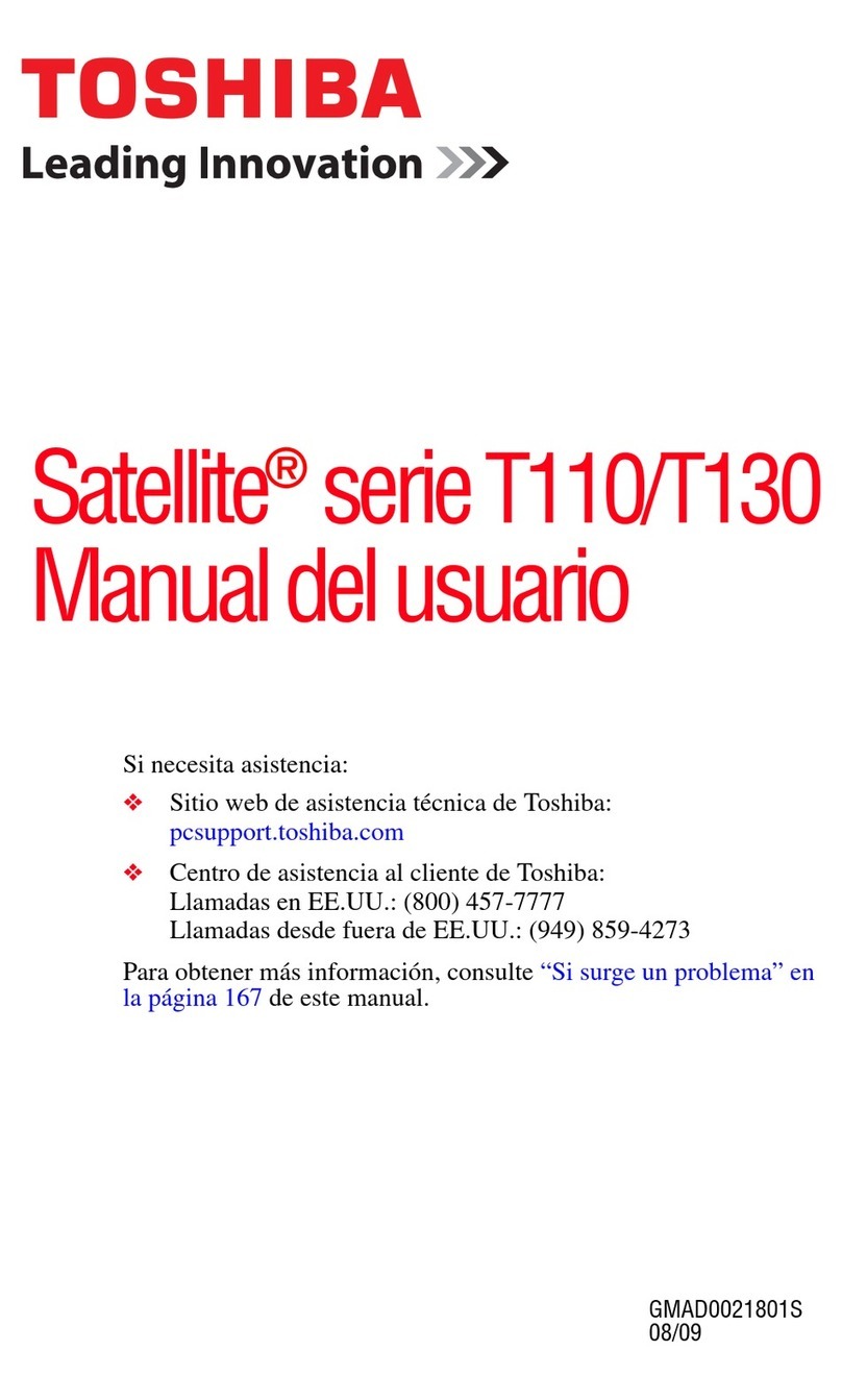 Toshiba T115 S1100 - Satellite - Celeron 1.3 GHz user manual