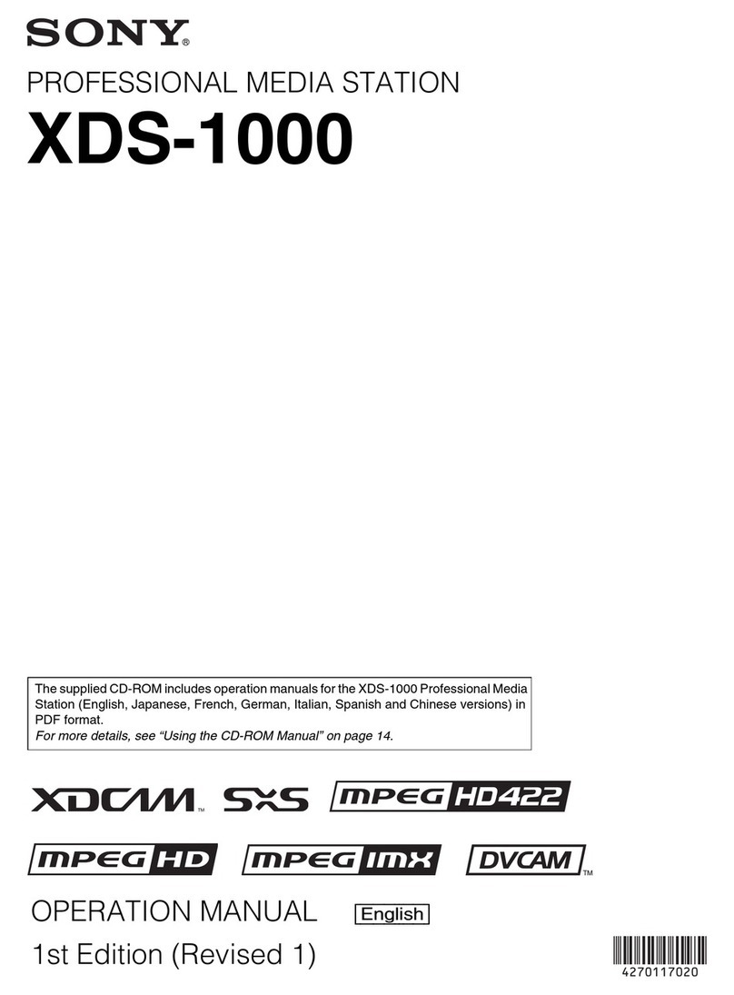 Sony XDS1000 User manual