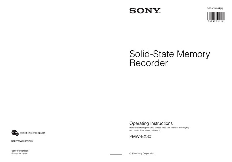 Sony XDCAM EX PMW-EX30 operating instructions