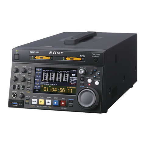 Sony XDCAM PMW-1000 User manual