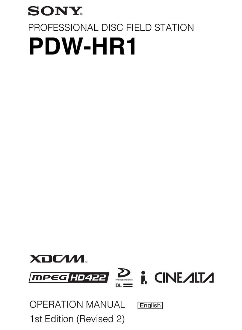 Sony XDCAM PDW-HR1 Operation manual