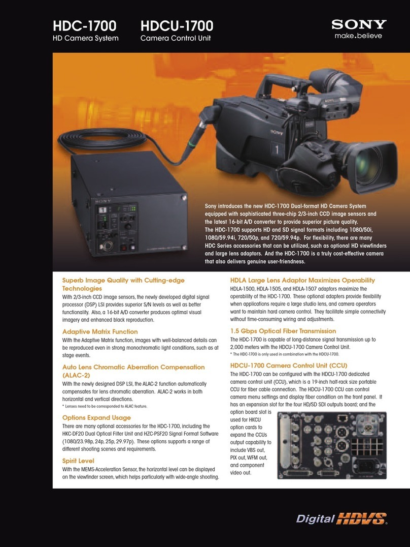 Sony HDC-1700 Series User manual