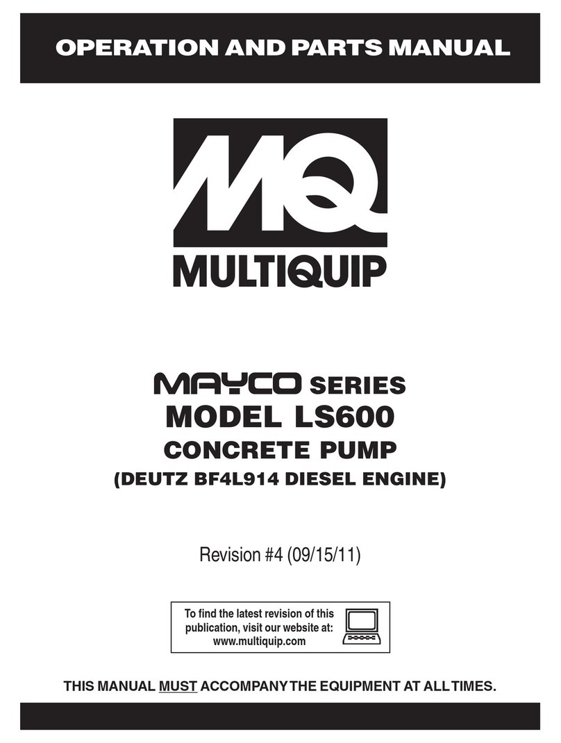 MULTIQUIP MAYCO LS600 Operation and parts manual