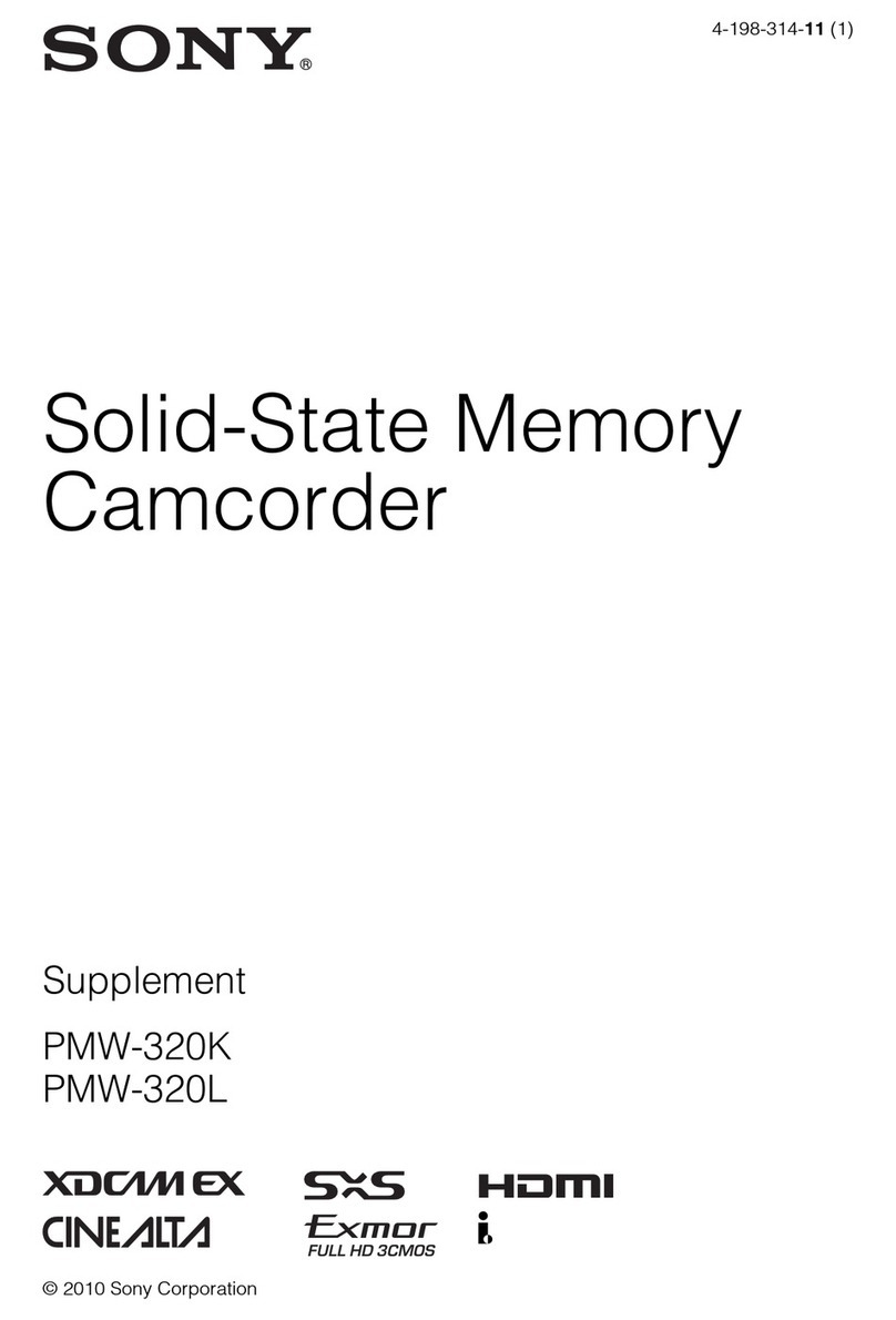 Sony HANDYCAM PMW-320K Supplement