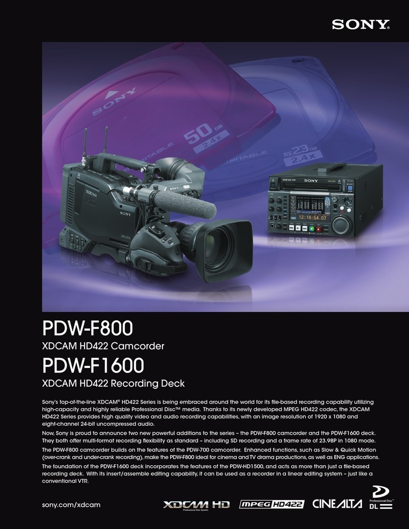 Sony PDW-F800 User manual