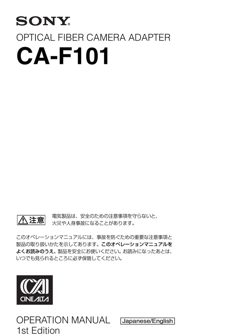 Sony F23 Cine Alta User manual Sony F23 Cine Alta User manual