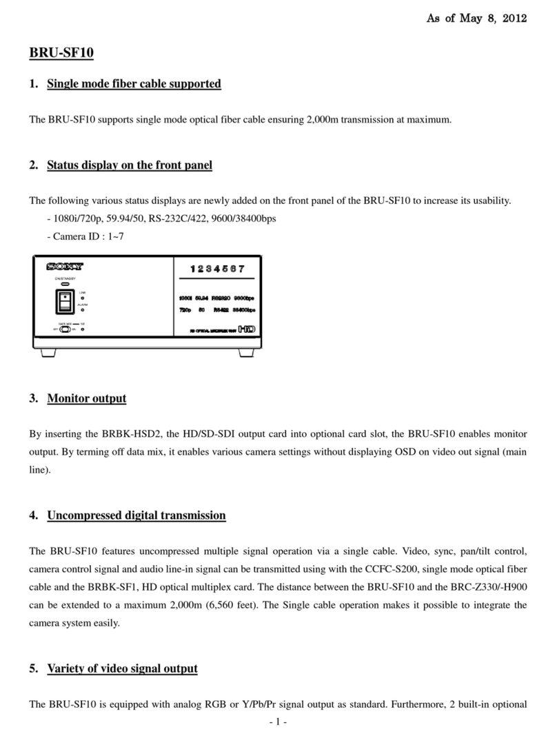 Sony BRCH900 Specification sheet