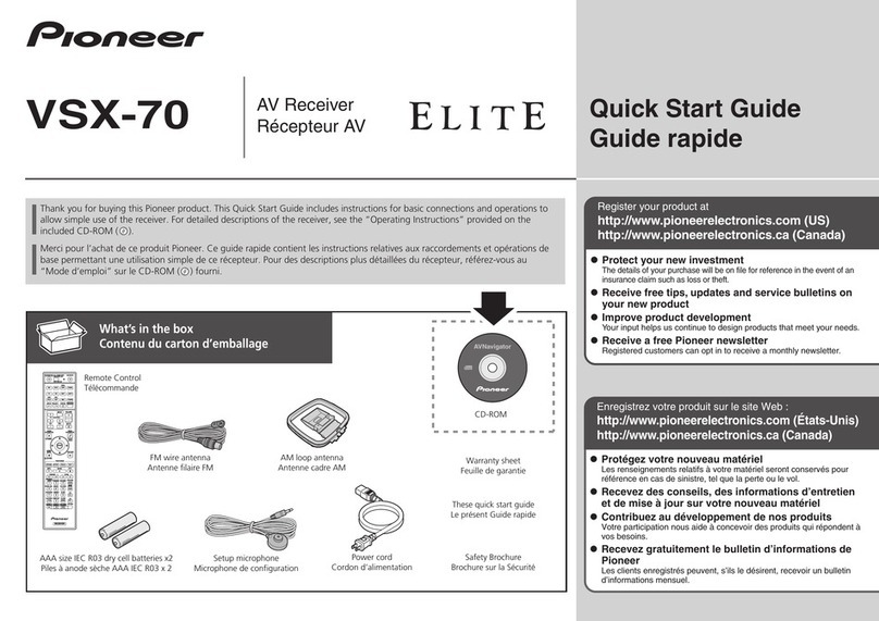 Pioneer Elite VSX-70 User manual