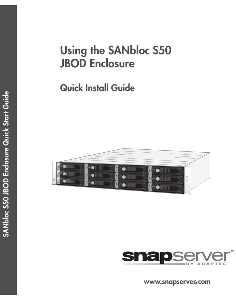 Adaptec 5325302040 - Sanbloc S50 Single Jbod 1.2TB 15K... Quick install guide