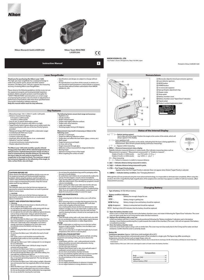 Nikon 7487 - Team Realtree Laser 1200 Rangefinder instruction manual Nikon 7487 - Team Realtree Laser 1200 Rangefinder instruction manual