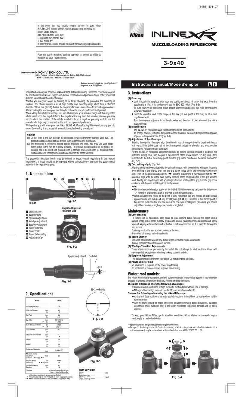 Nikon 6479 - Buckmaster Scope 3-9x40 APG Nikoplex... User manual Nikon 6479 - Buckmaster Scope 3-9x40 APG Nikoplex... User manual