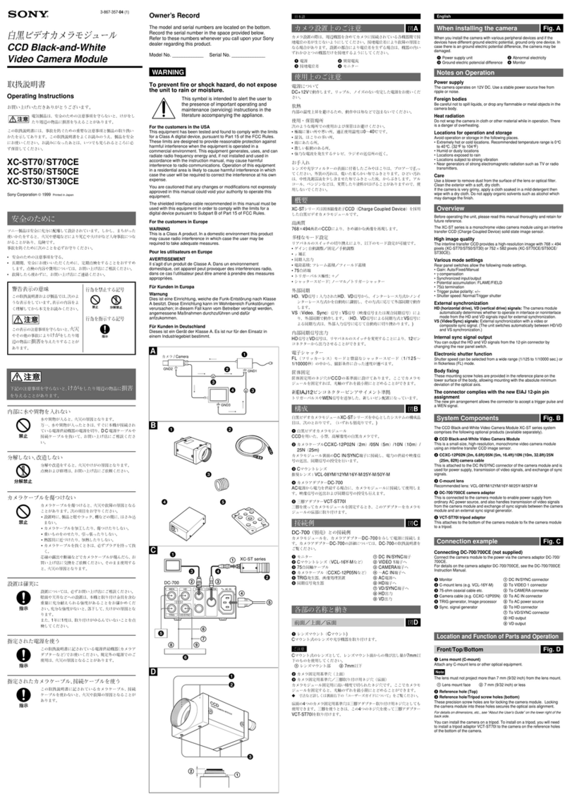 Sony XC-ST30 User manual