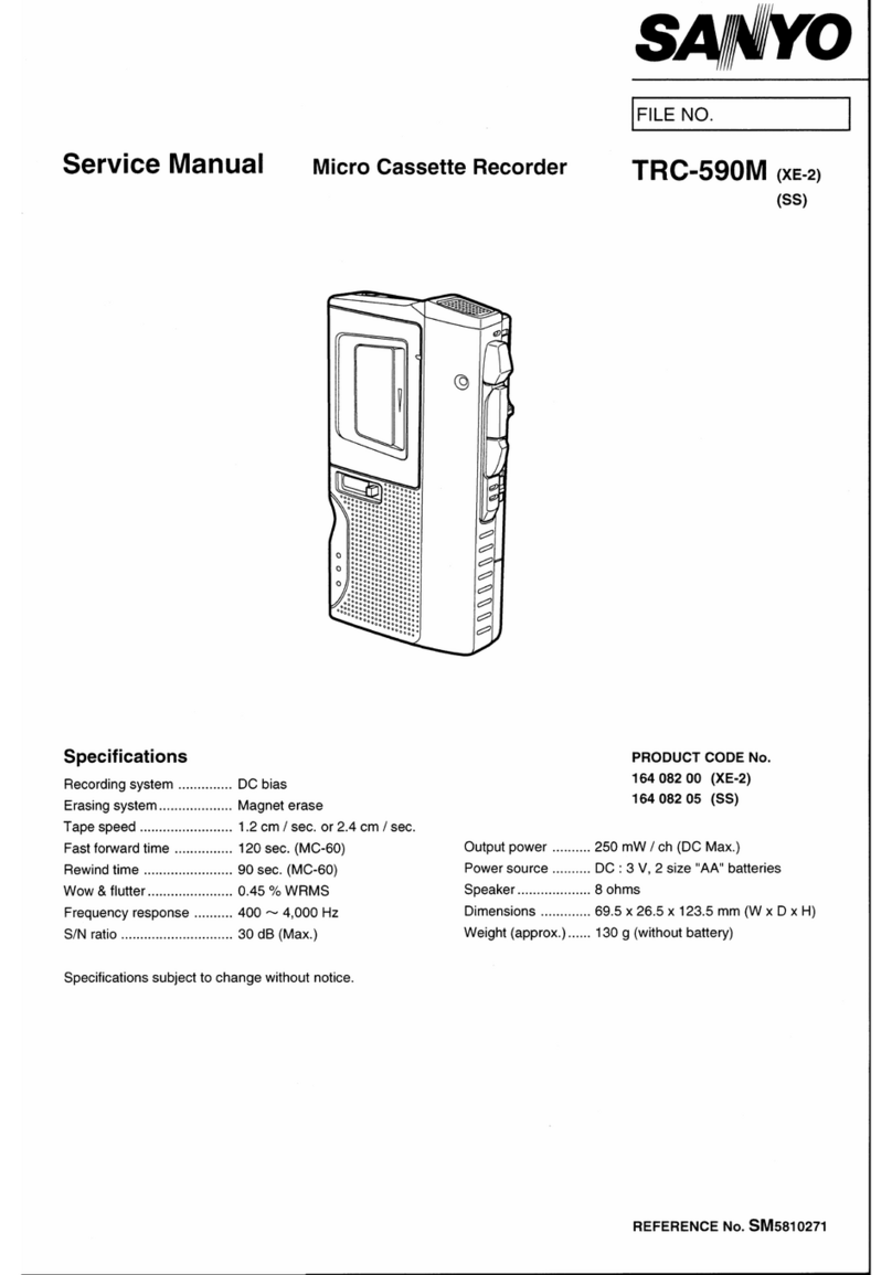 Sanyo TRC-590M Service manual