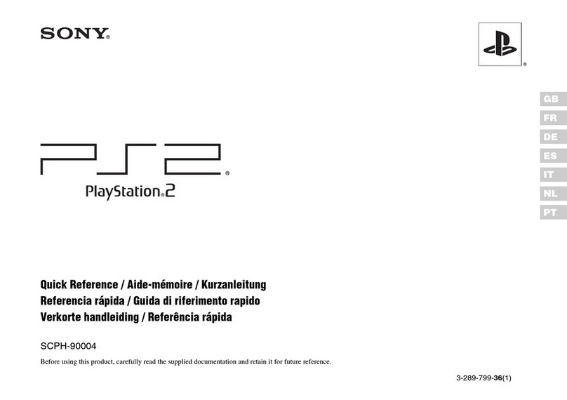 Sony 97003 -  2 Game Console quick reference