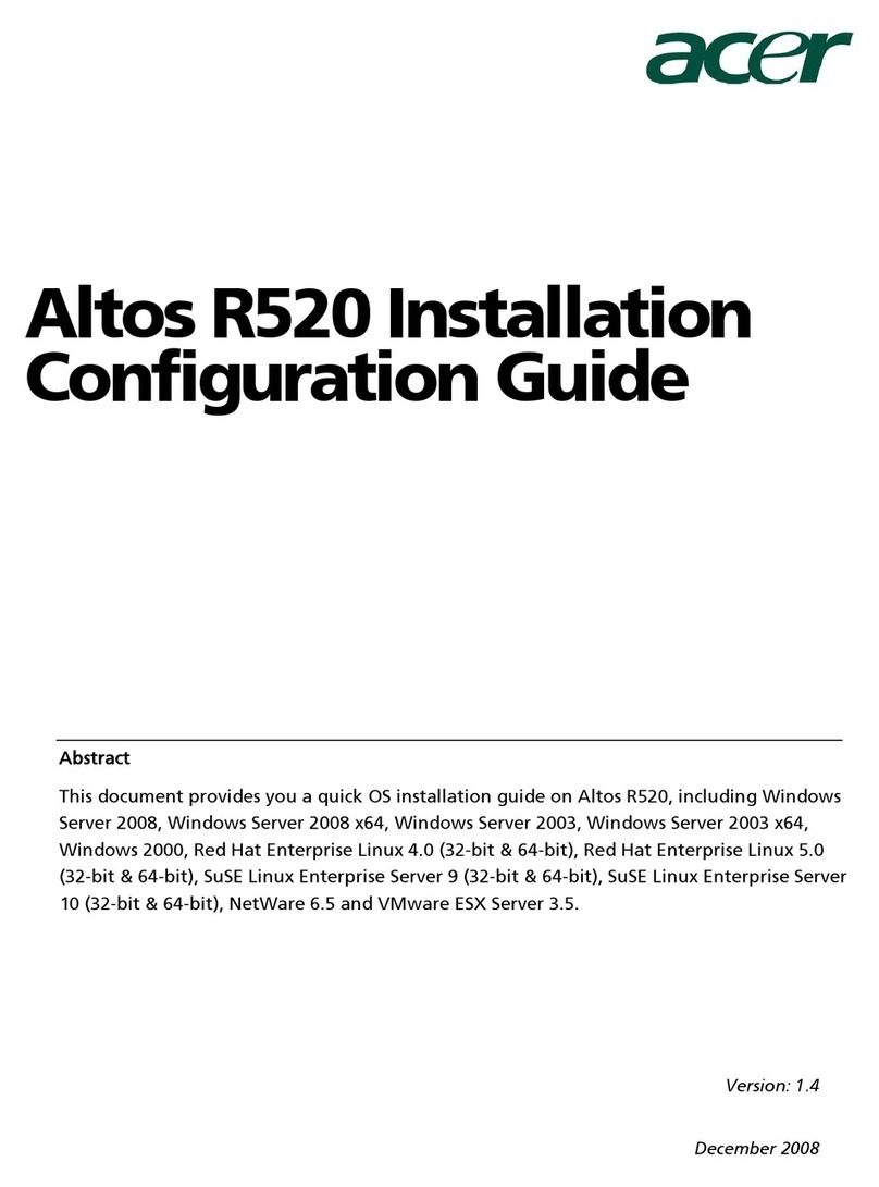 Acer Network Device Altos R520 User manual