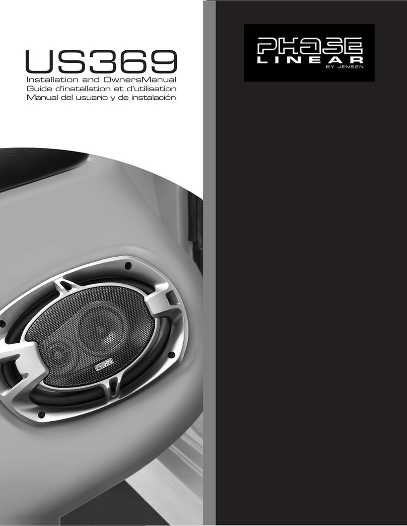 Phase Linear US369 owner's manual