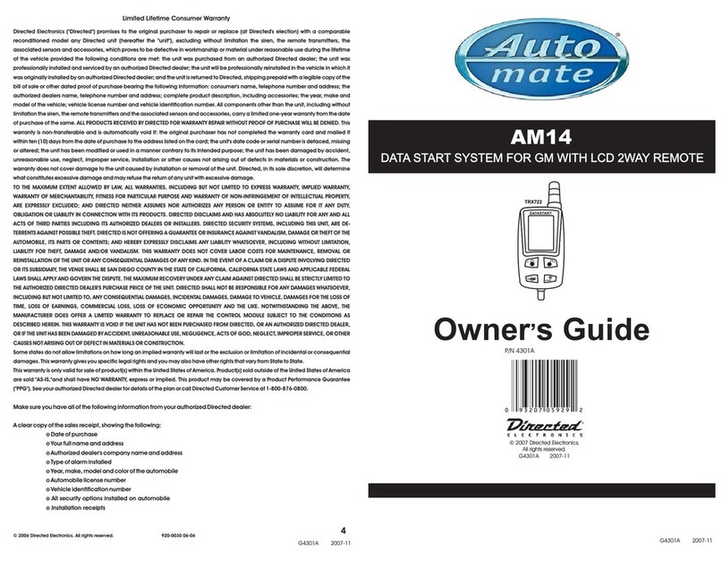 Auto Mate AM14 User manual
