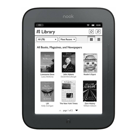 Barnes & Noble NOOK Simple Touch quick start guide