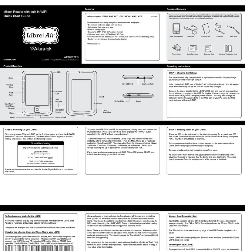 Aluratek Libre Air AEBK02FB User manual Aluratek Libre Air AEBK02FB User manual