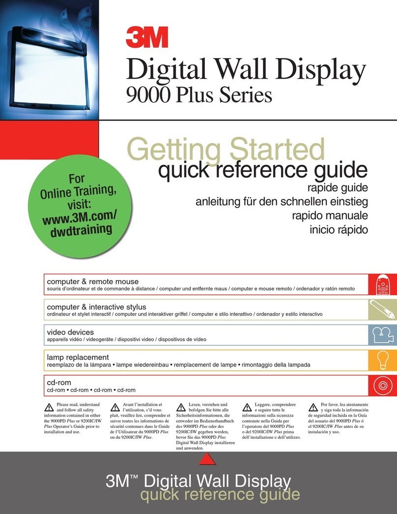 3M Digital Walldisplay 9000PD Plus Quick reference guide