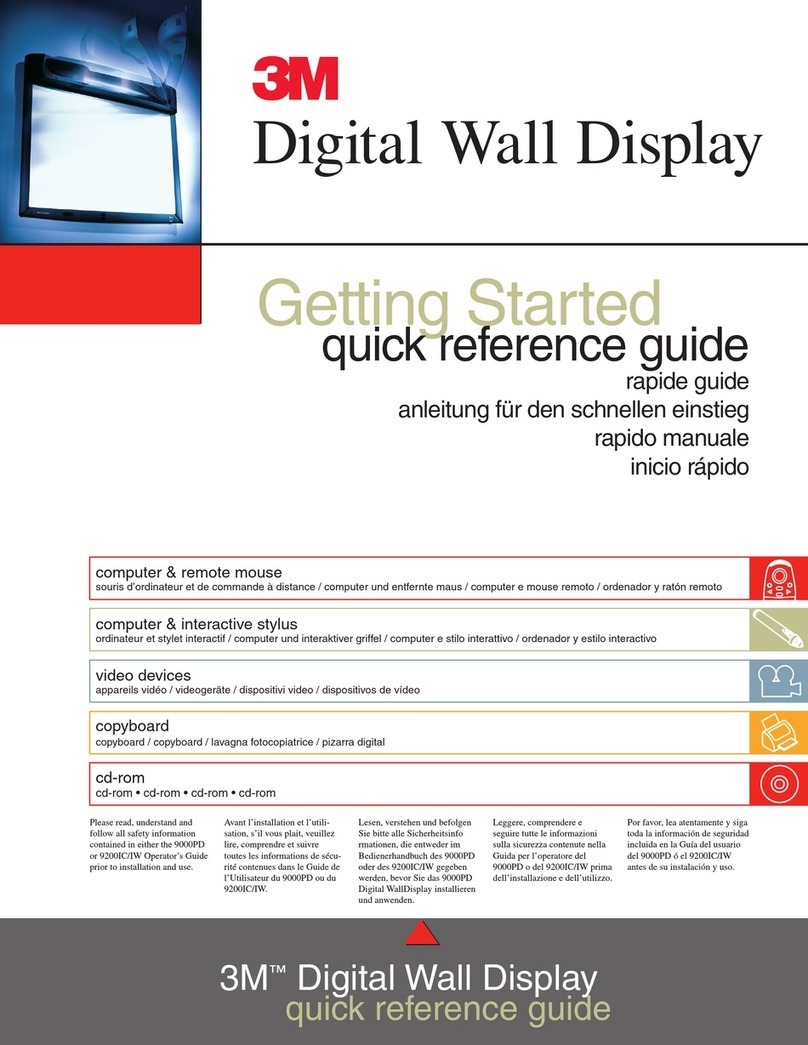 3M Digiral Walldisplay 9200PD Quick reference guide