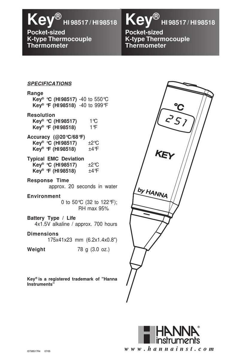 Hanna Instruments HI98517/HI98518 User manual