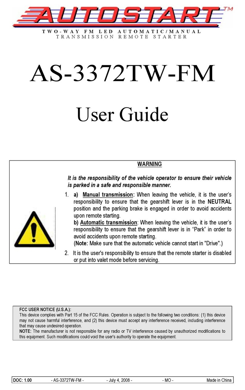 Autostart AS-3372 TW-FM User manual