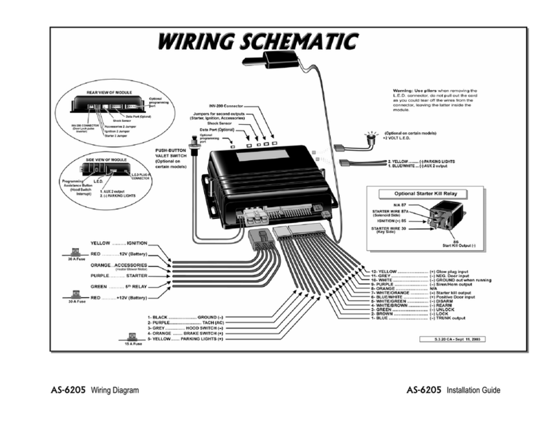 Autostart AS-6205 SH Wiring schematic