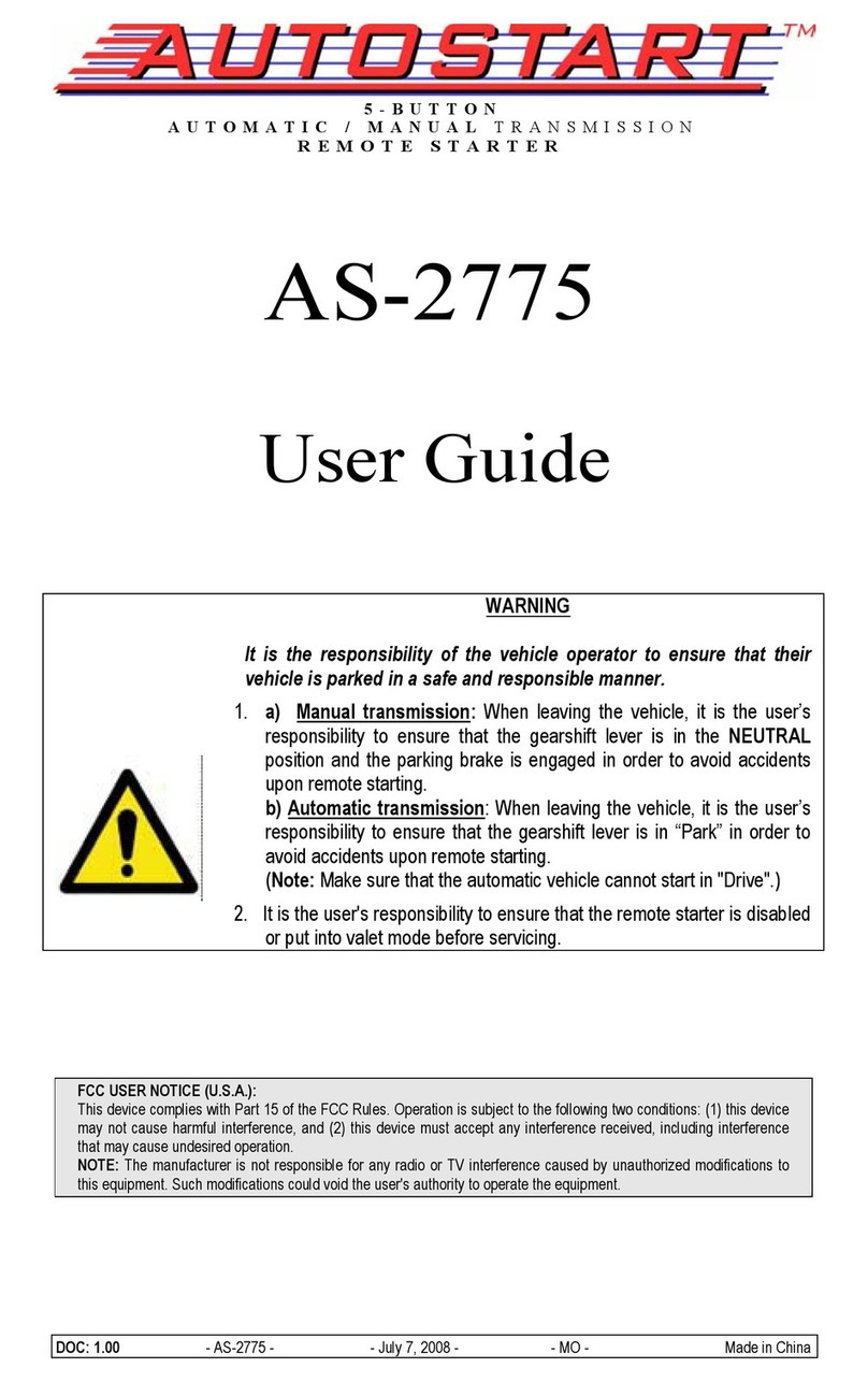 Autostart AS-2775 User manual