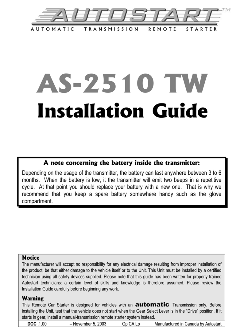Autostart AS-2510 TW installation guide