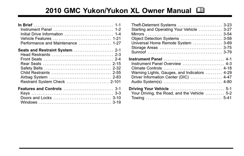 GMC 2010 GMC Yukon/Yukon XL User manual
