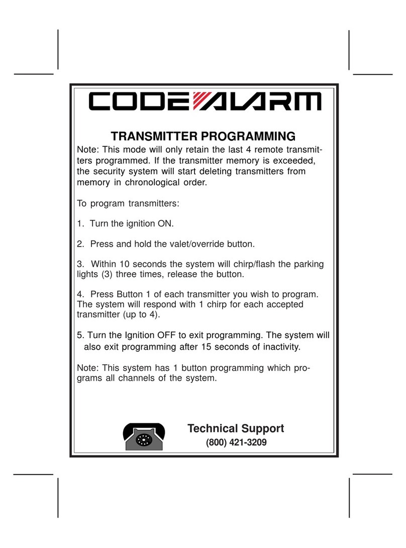 Code Alarm UTXPR Owner's manual Code Alarm UTXPR Owner's manual