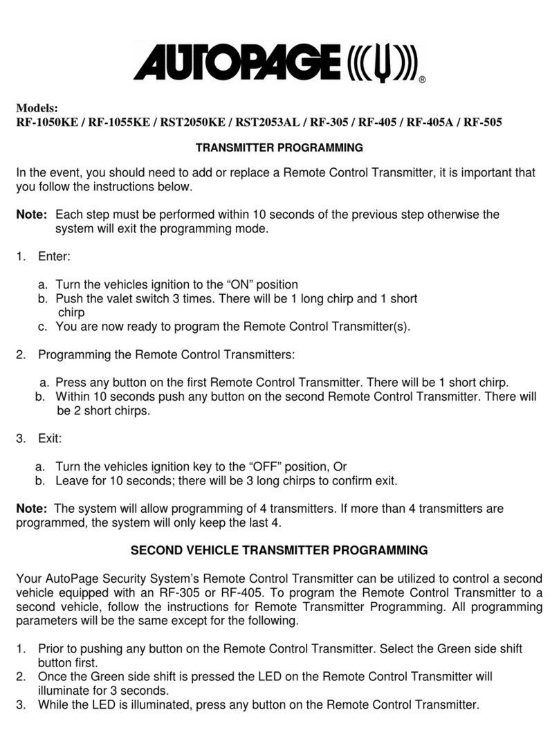 Auto Page RF-1055KE Owner's manual