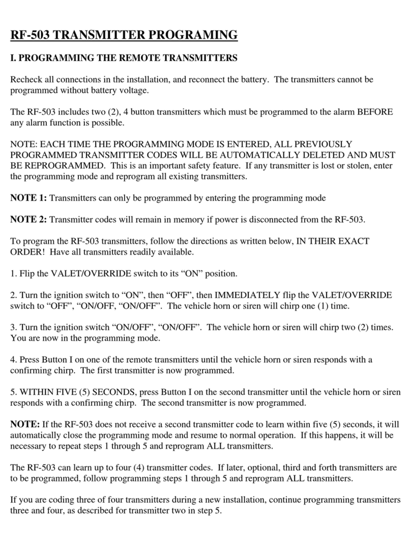 Auto Page RF-503 User manual