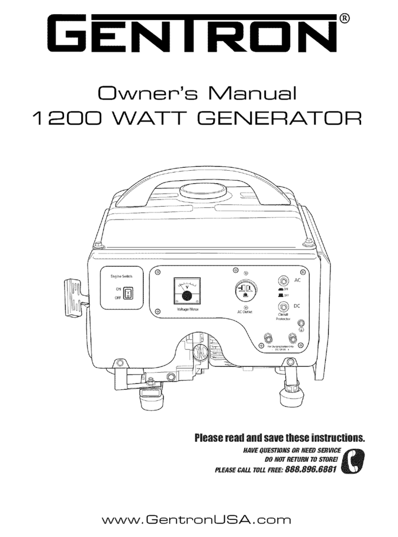 GENTRON 1200W Generation owner's manual