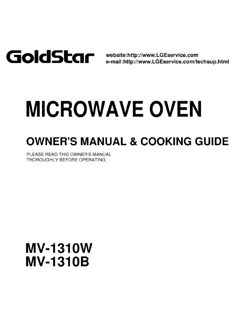 Goldstar MV-1310W Owner's manual & cooking guide