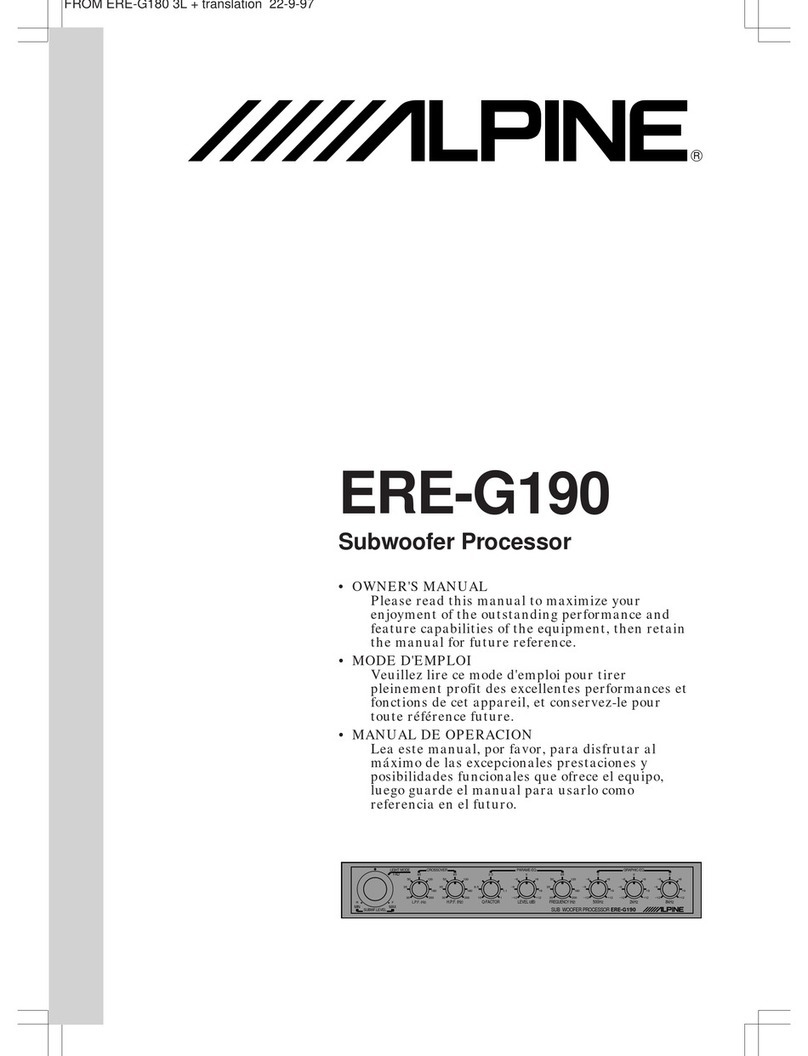 Alpine ERE-G190 User manual