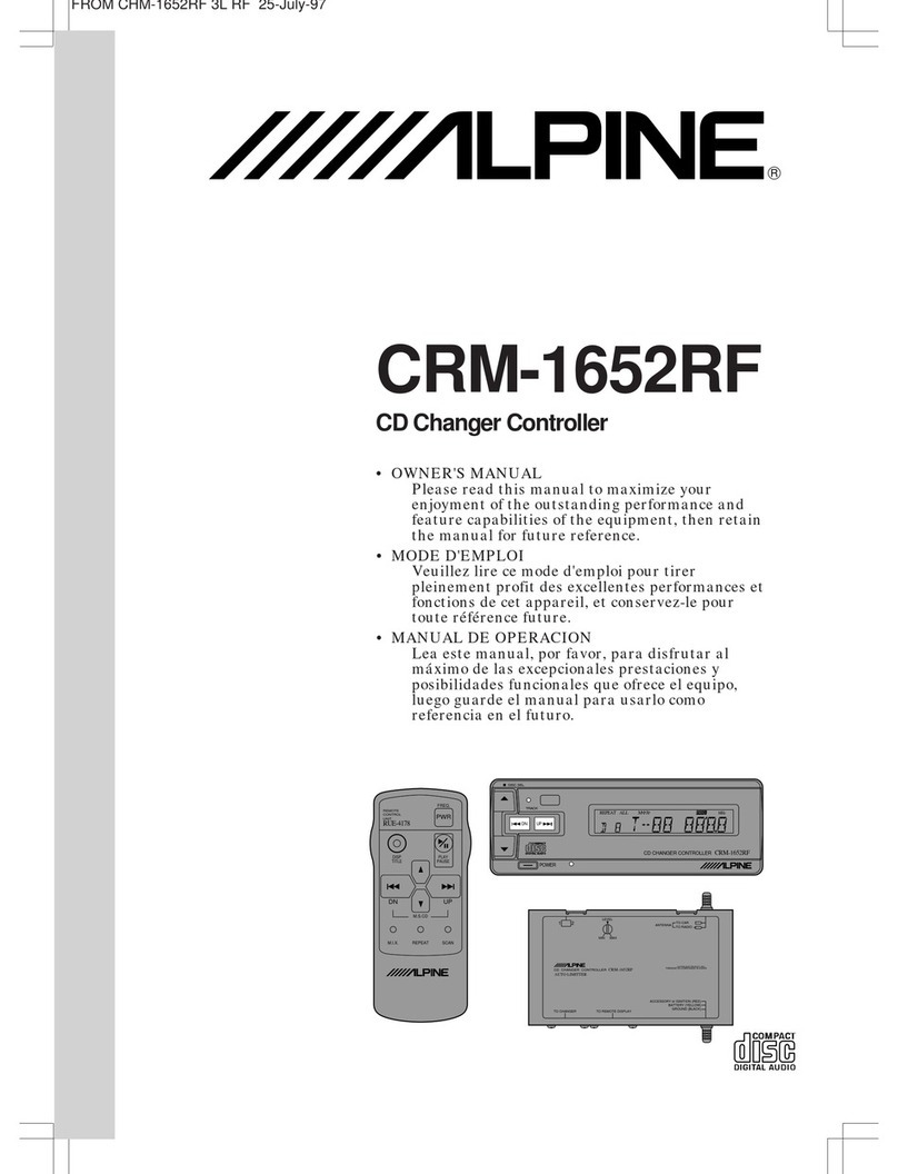 Alpine CRM-1652RF owner's manual