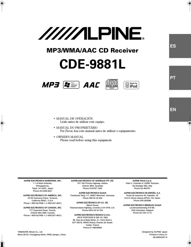 Alpine CDE-9881L User manual