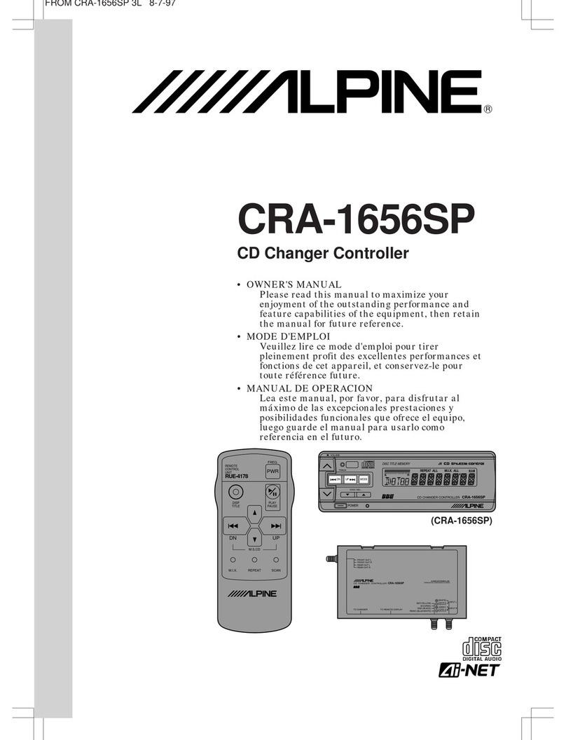 Alpine CRA-1656SP owner's manual