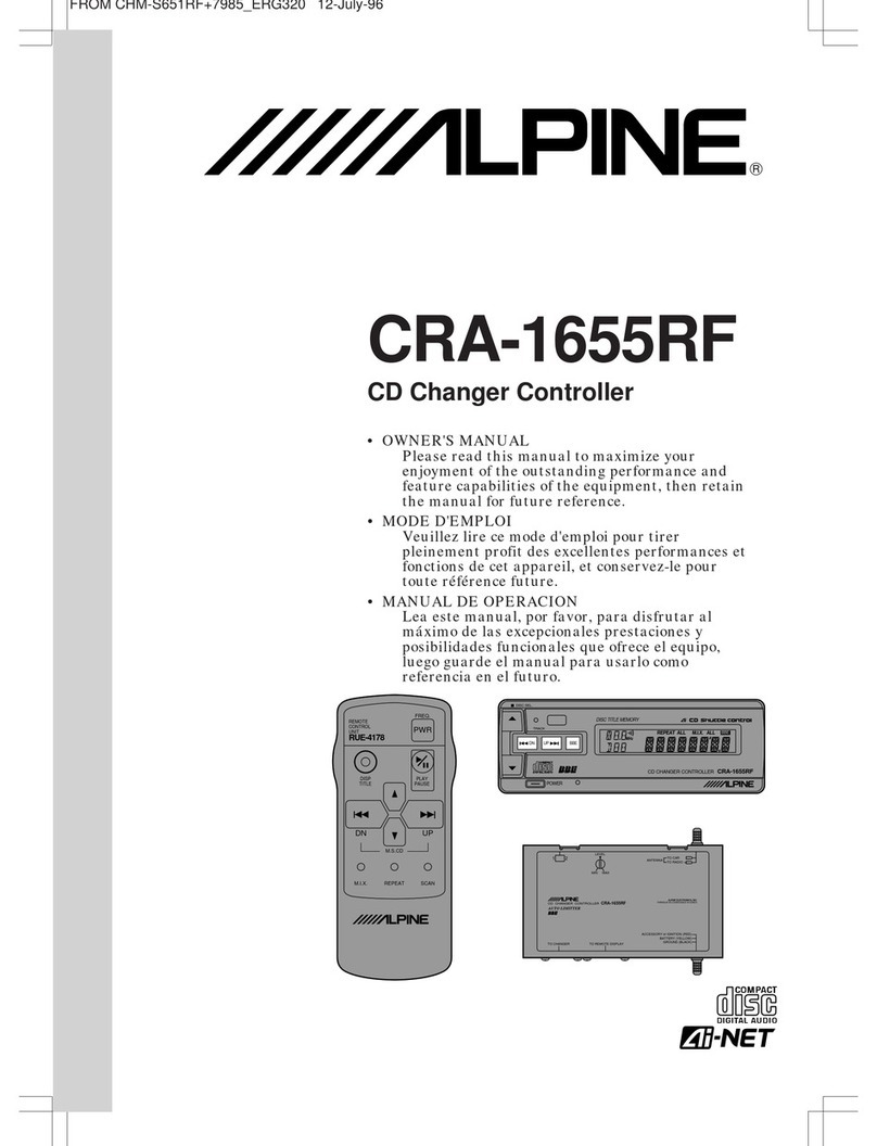 Alpine CRA-1655RF owner's manual