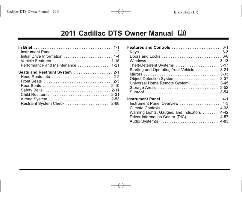 Cadillac 2011 Cadillac DTS User manual